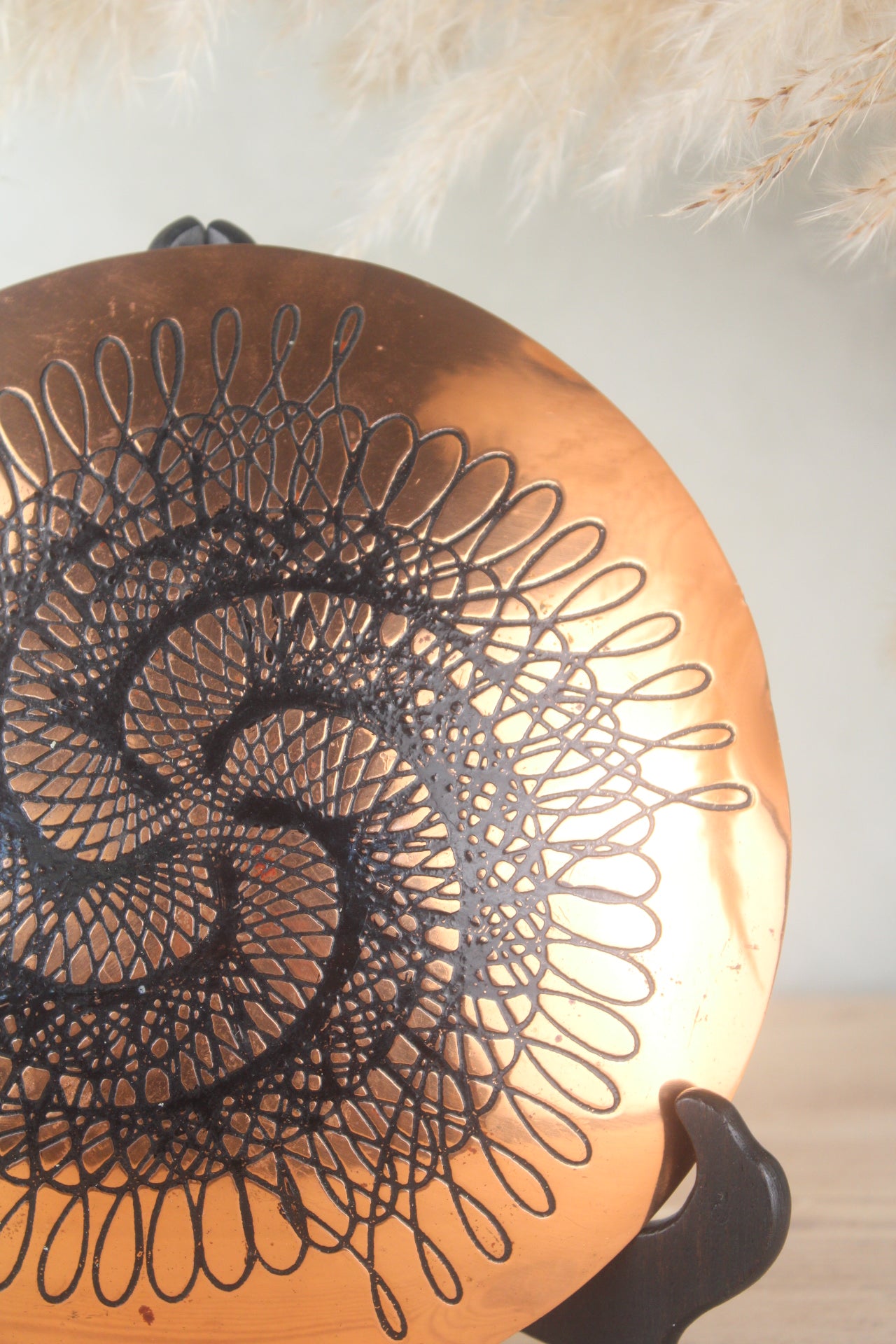 Zambian Copper Decorated Hanging Plate