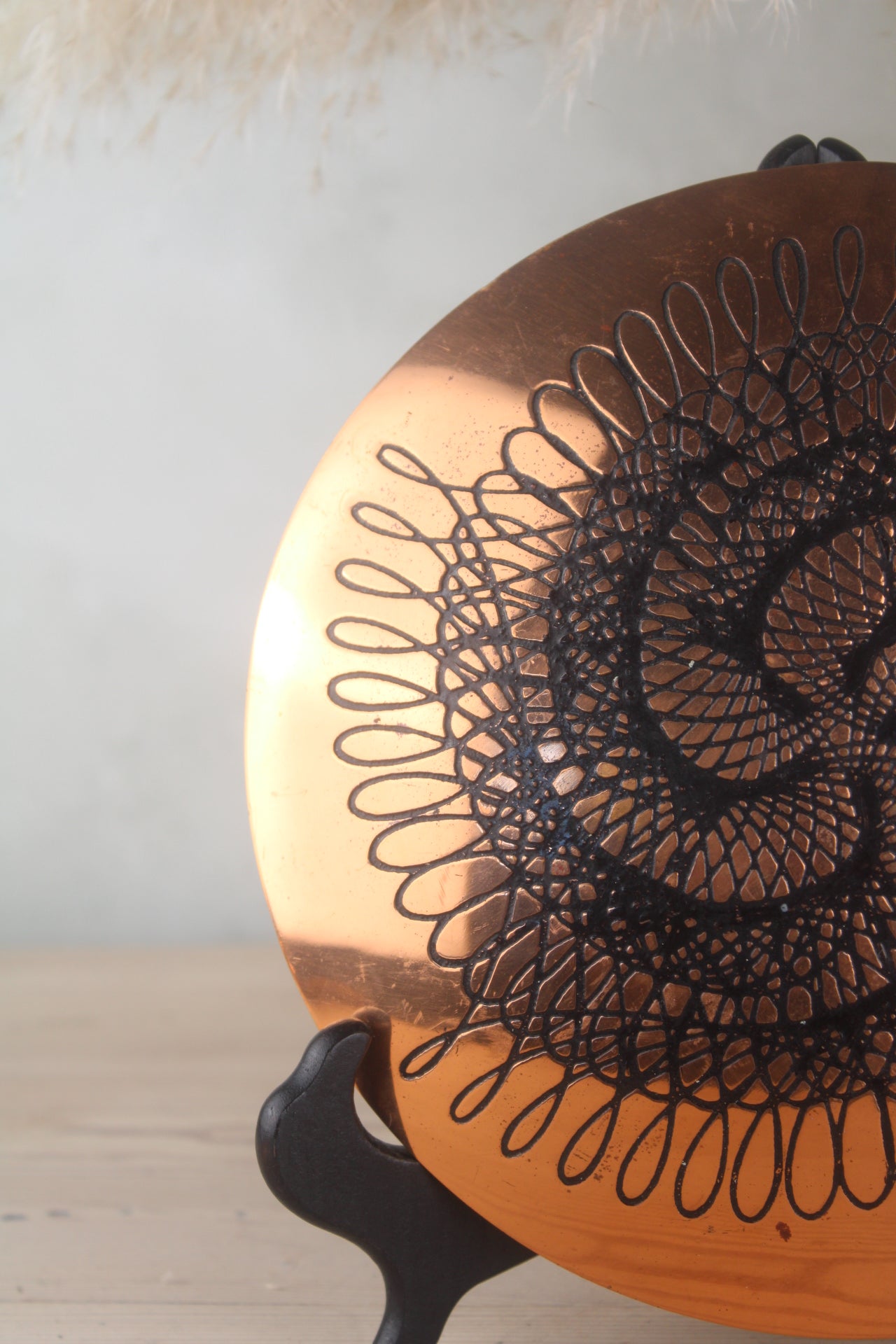 Zambian Copper Decorated Hanging Plate