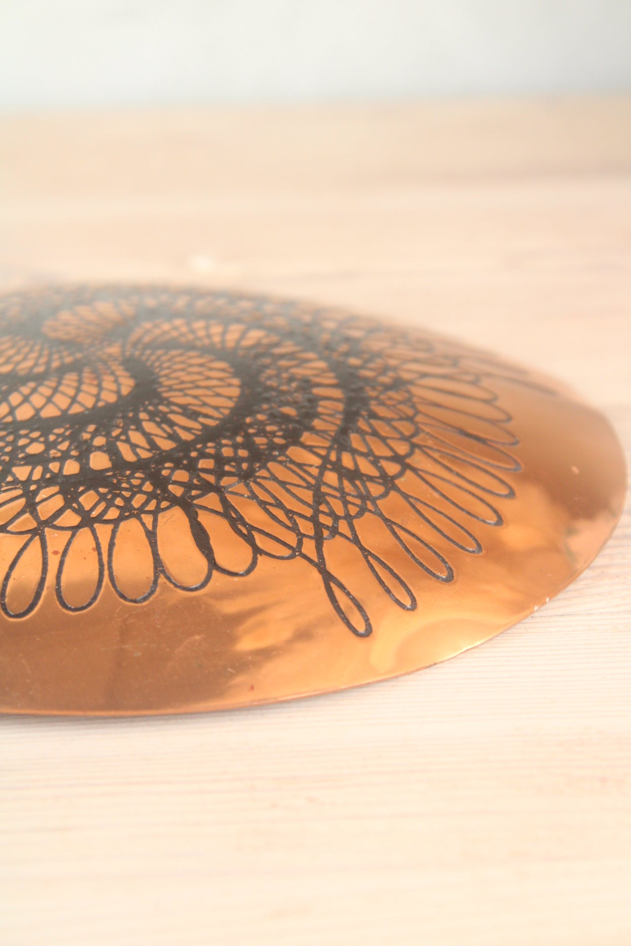 Zambian Copper Decorated Hanging Plate