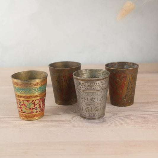 Set of 4 Metal Shot Glasses