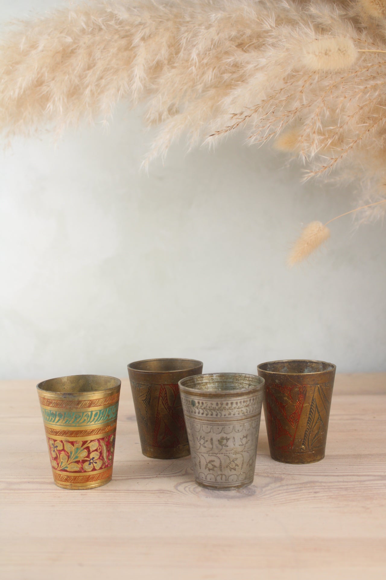 Set of 4 Metal Shot Glasses