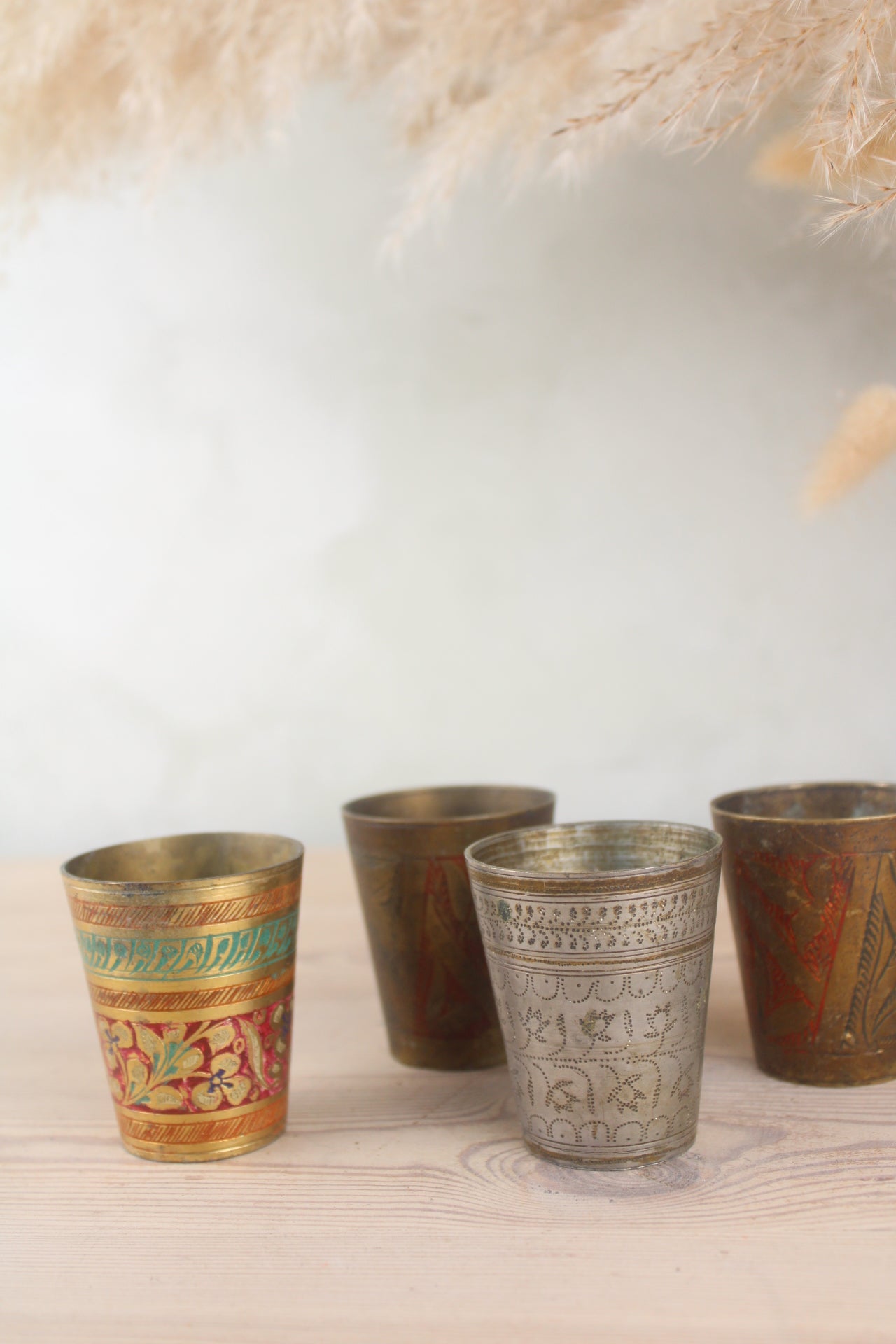 Set of 4 Metal Shot Glasses