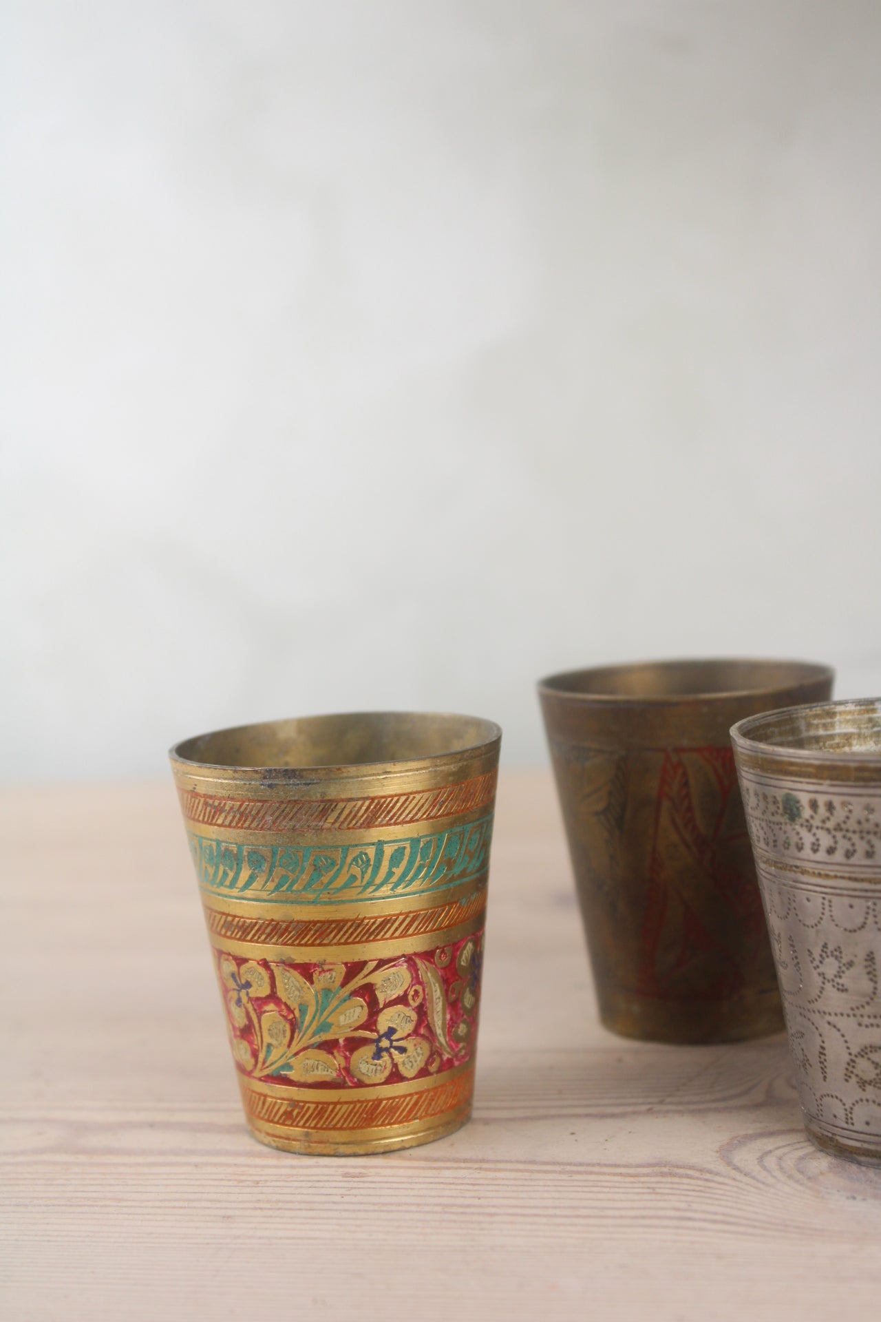 Set of 4 Metal Shot Glasses