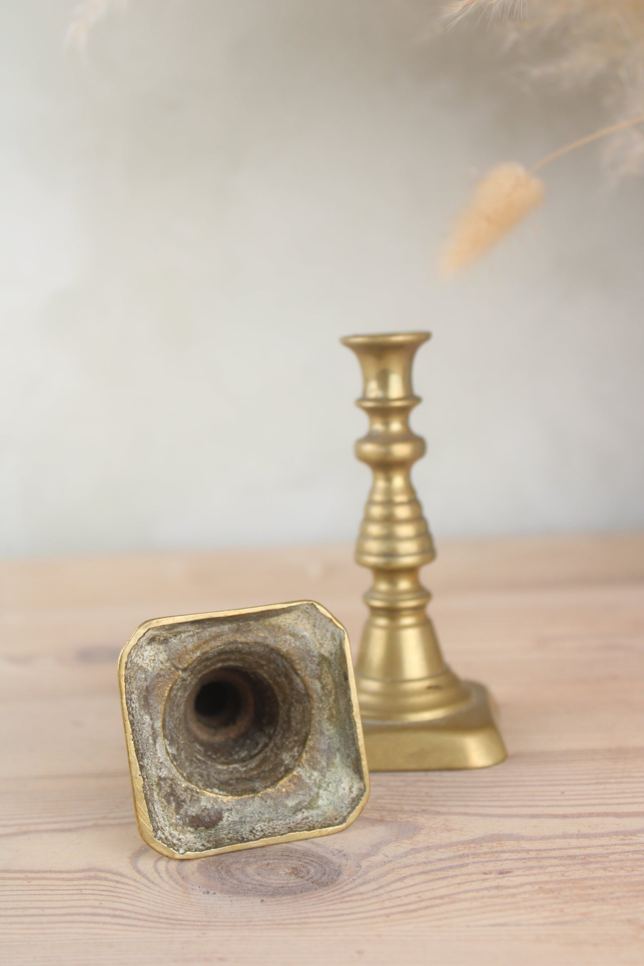Pair of Small Brass Candlesticks