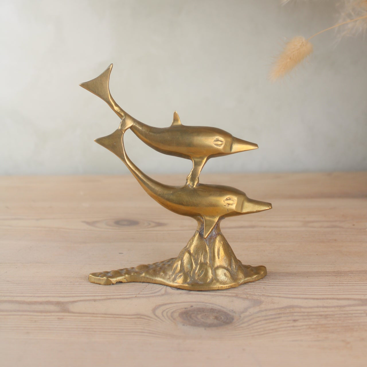 Brass Dolphins Figurine