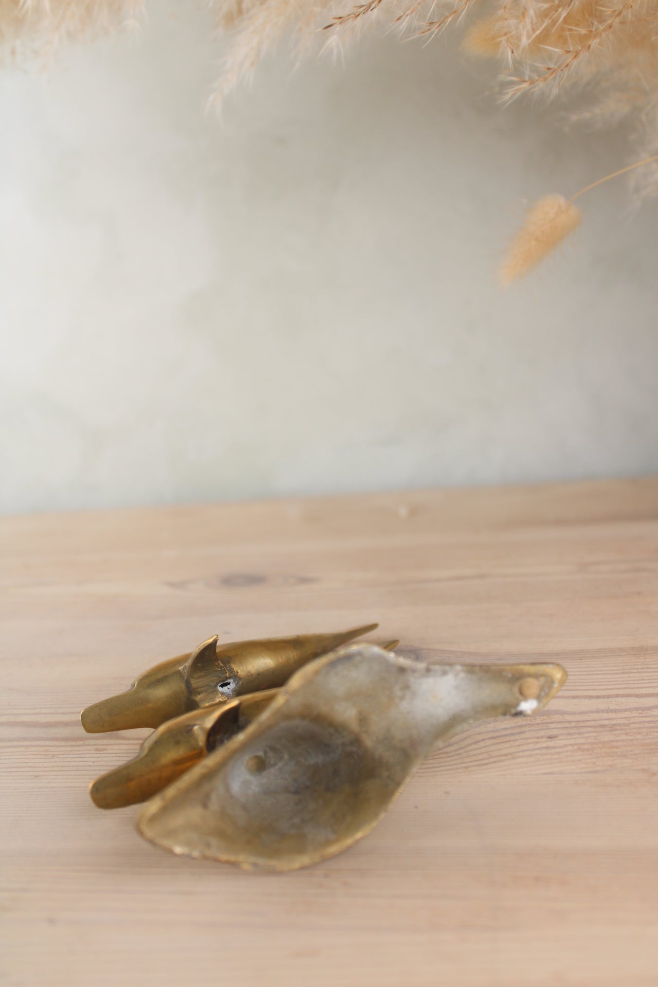 Brass Dolphins Figurine