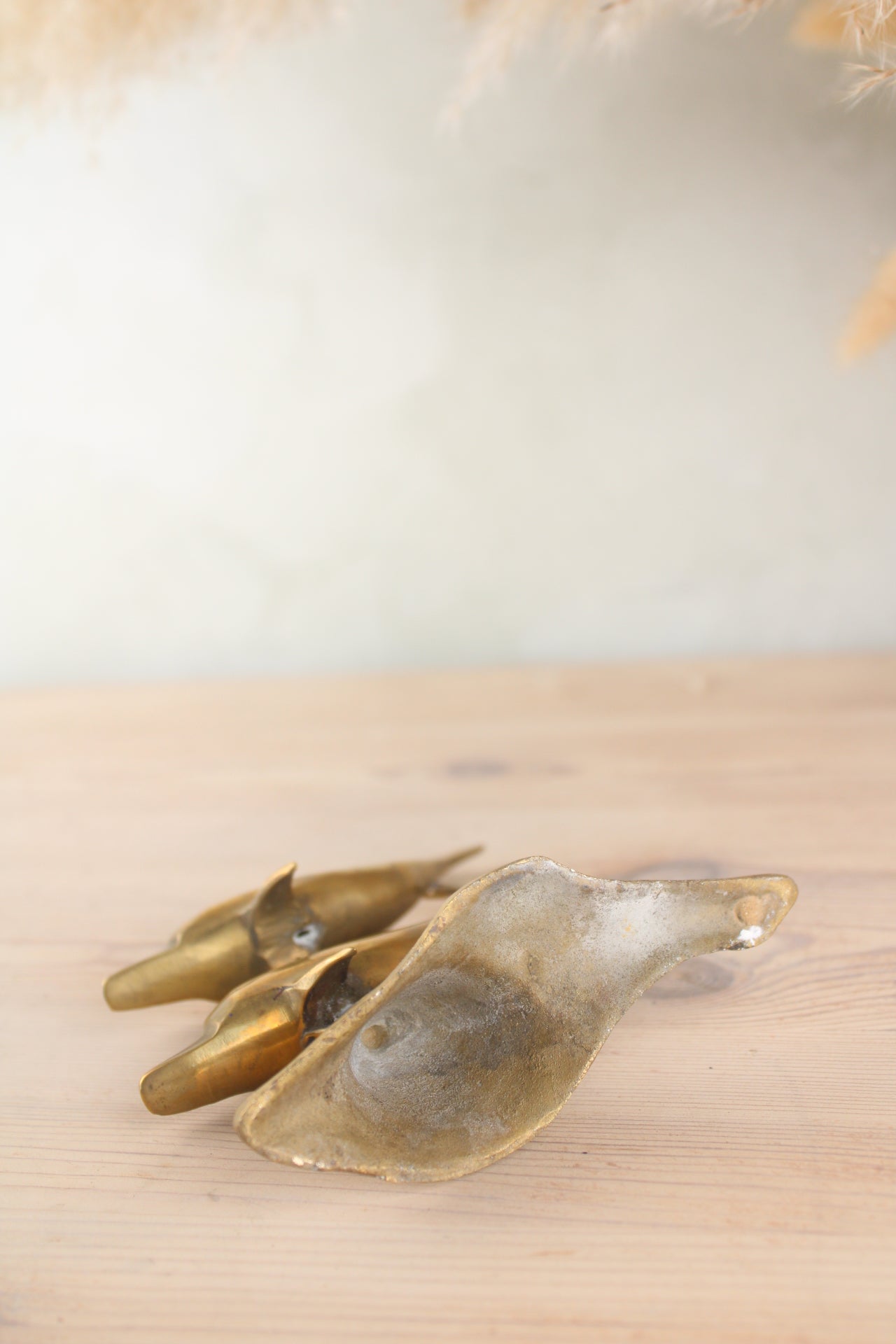 Brass Dolphins Figurine