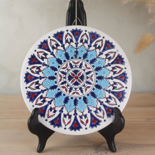 Small Blue Greek Hanging Tile