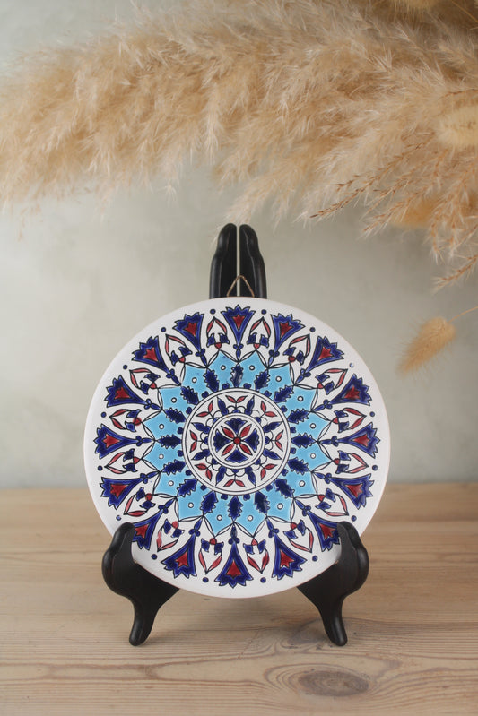 Small Blue Greek Hanging Tile