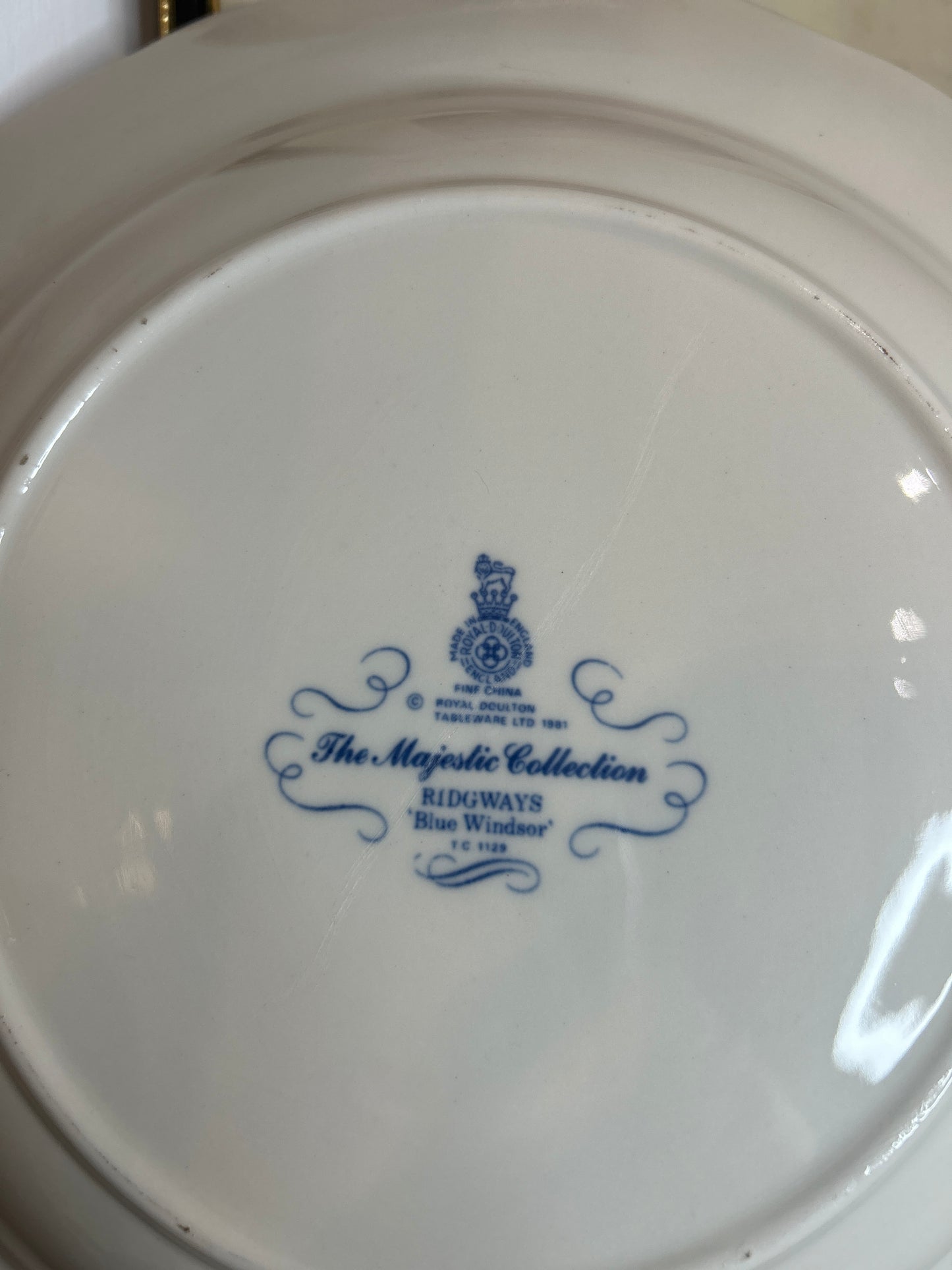 Set of 4 Royal Doulton Blue Windsor Vintage Pasta Bowls