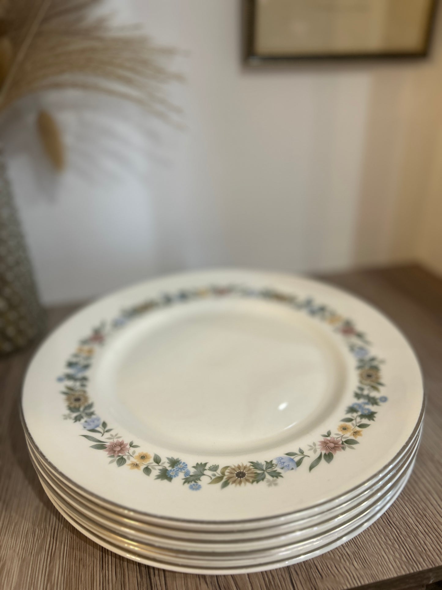 Set of 6 Royal Doulton Pastorale Vintage Floral Plates