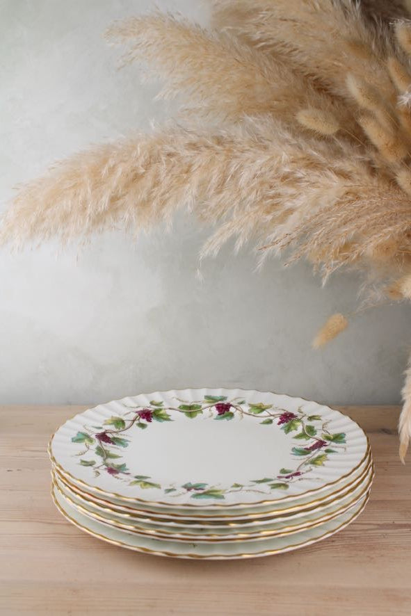 Set of 6 Royal Worcester Bacchanal Large Dinner Plates