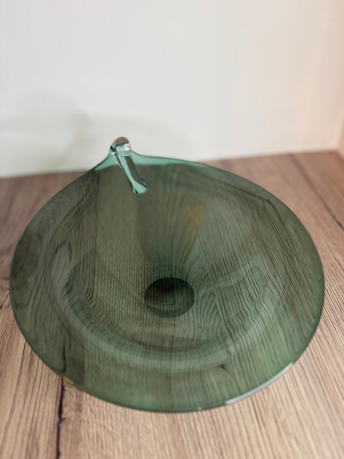 Large Green Vintage Glass Bowl