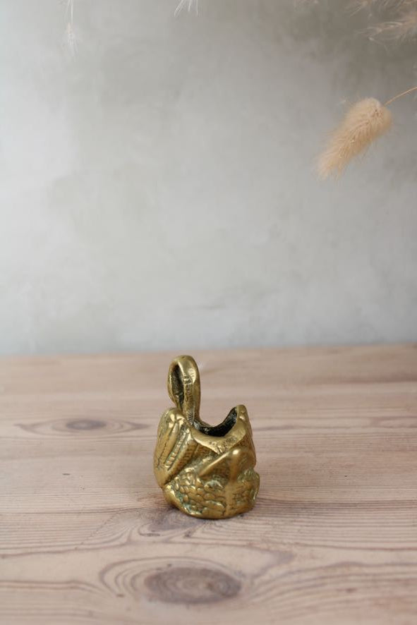 Brass Swan Pot
