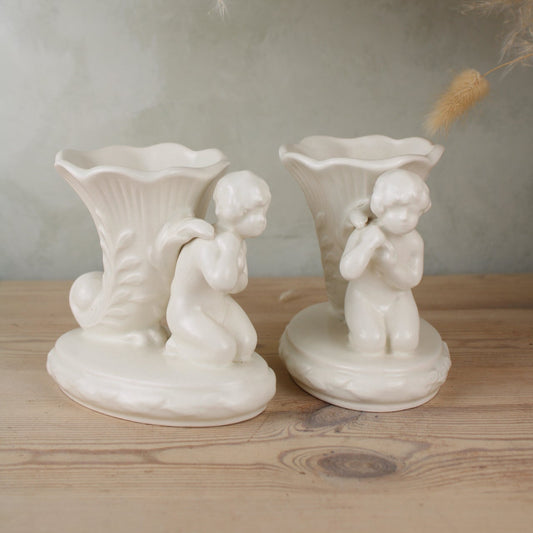 Pair of Sylvac 2683 Cherub Vases
