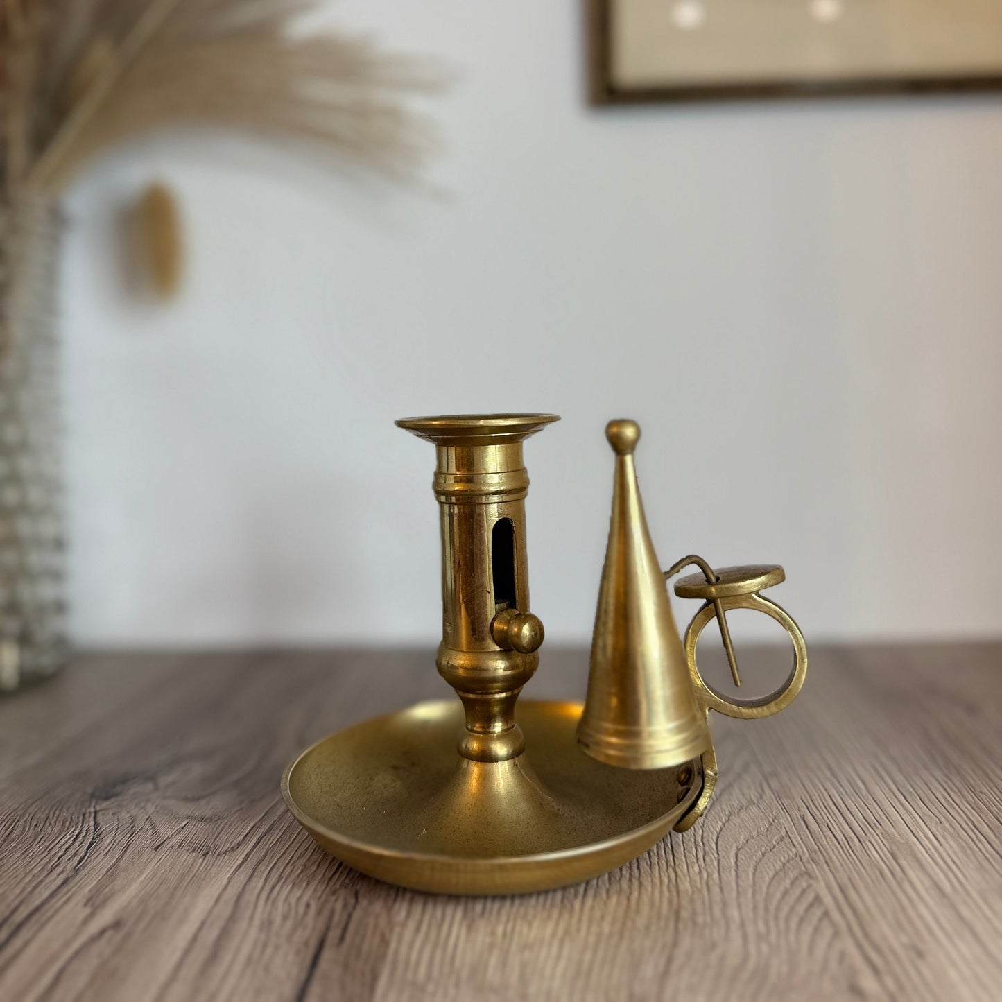 Brass Candlestick with Snuffer