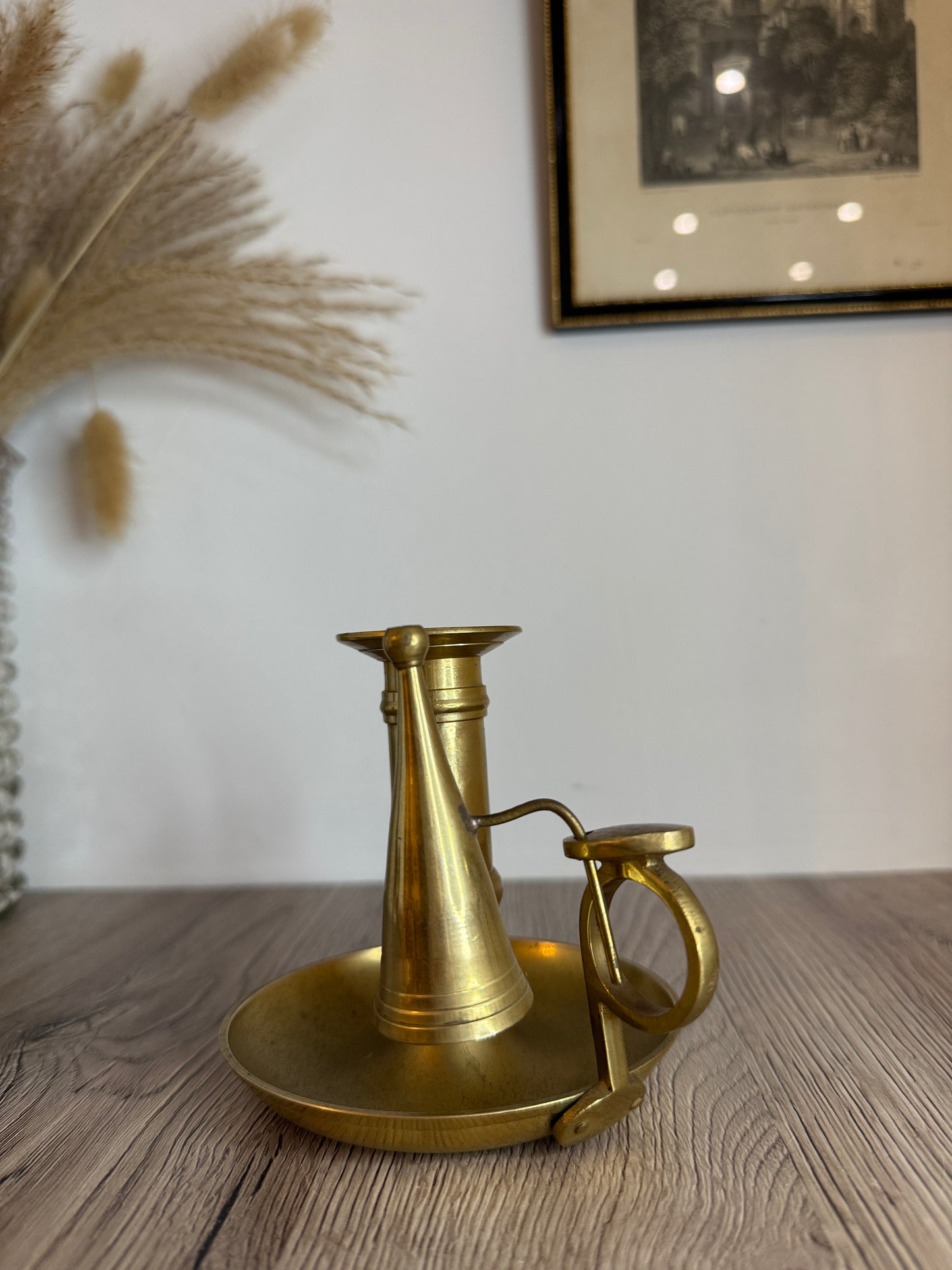 Brass Candlestick with Snuffer