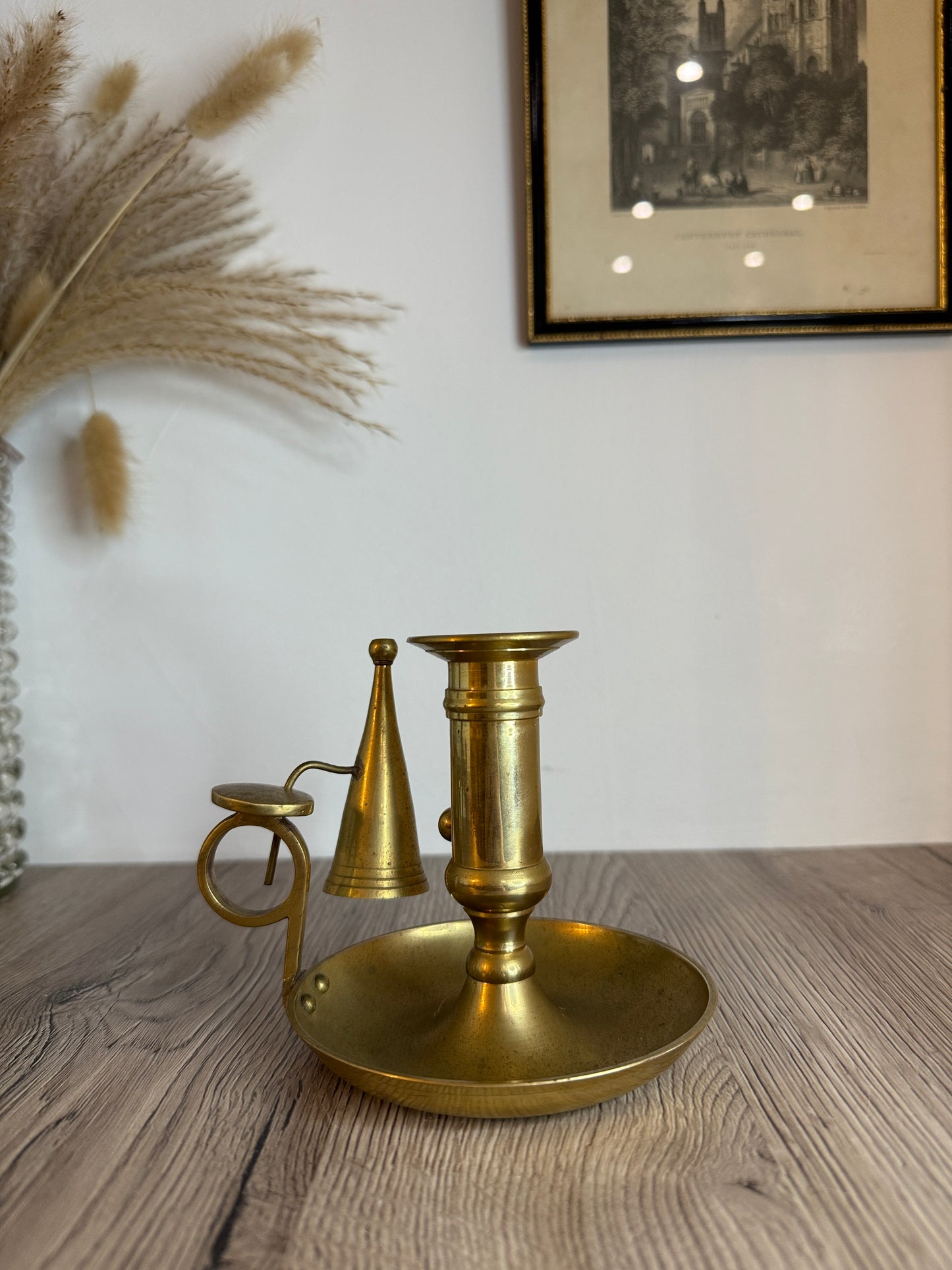 Brass Candlestick with Snuffer