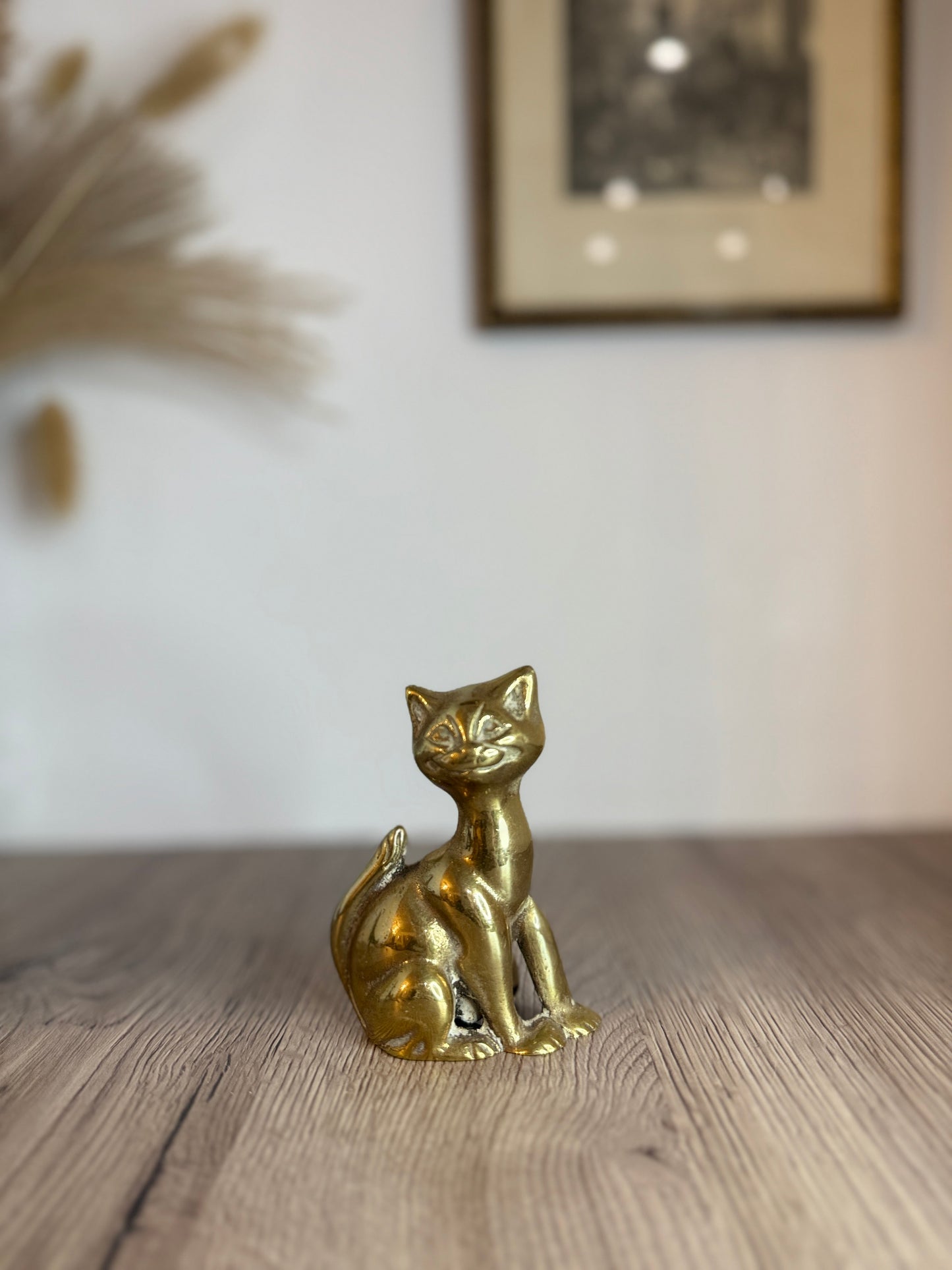 Brass Retro Cat with Stand