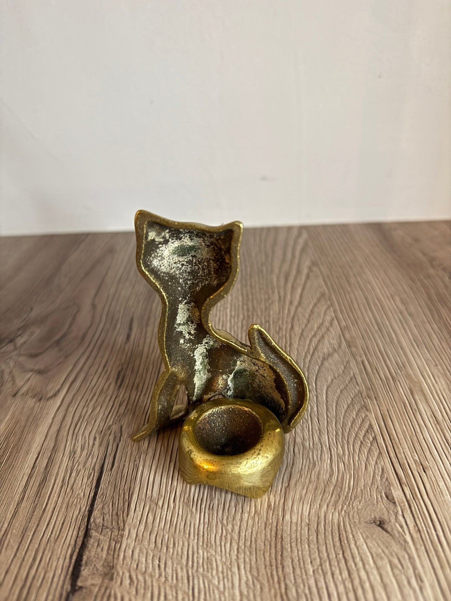 Brass Retro Cat with Stand