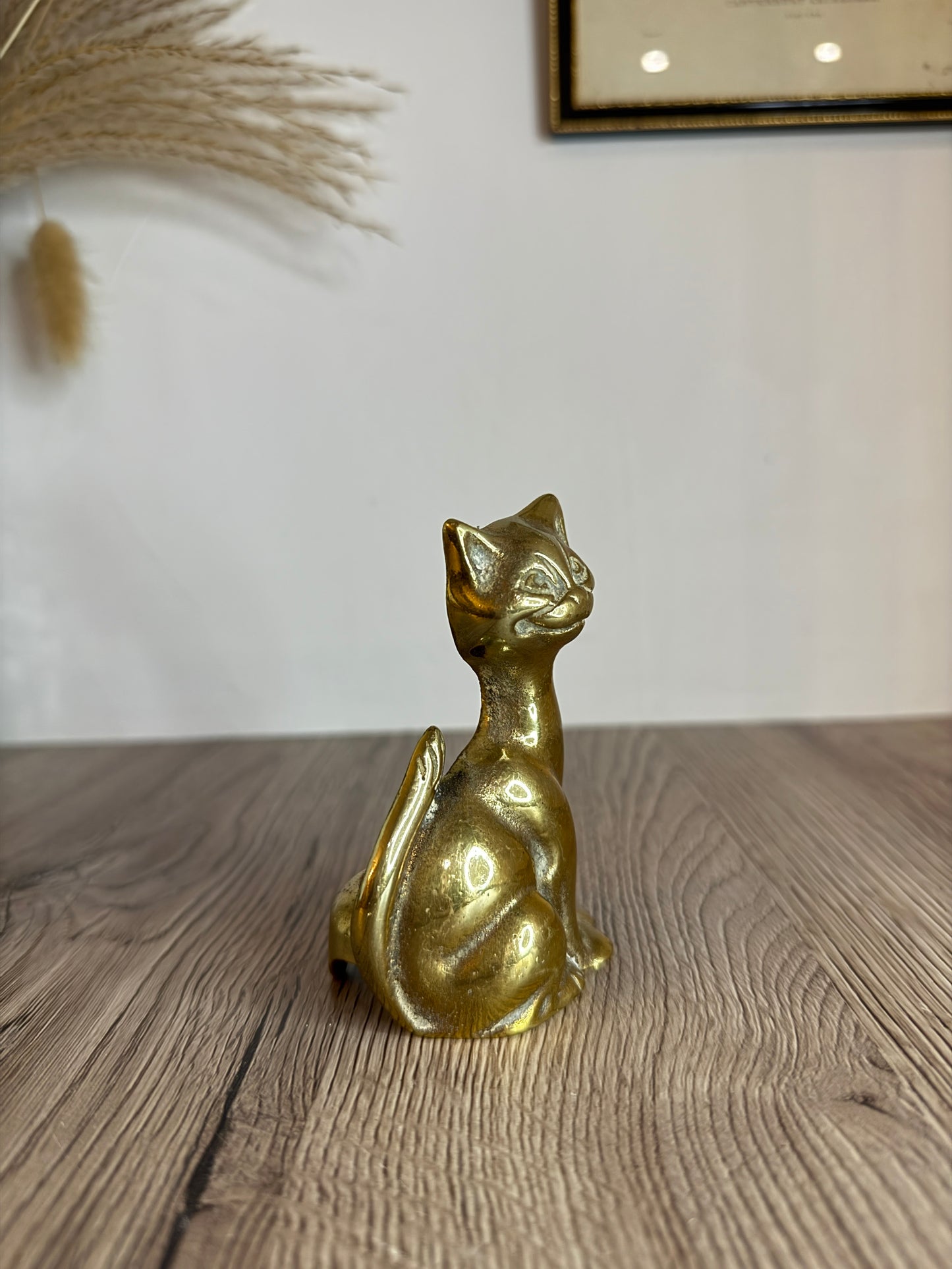 Brass Retro Cat with Stand