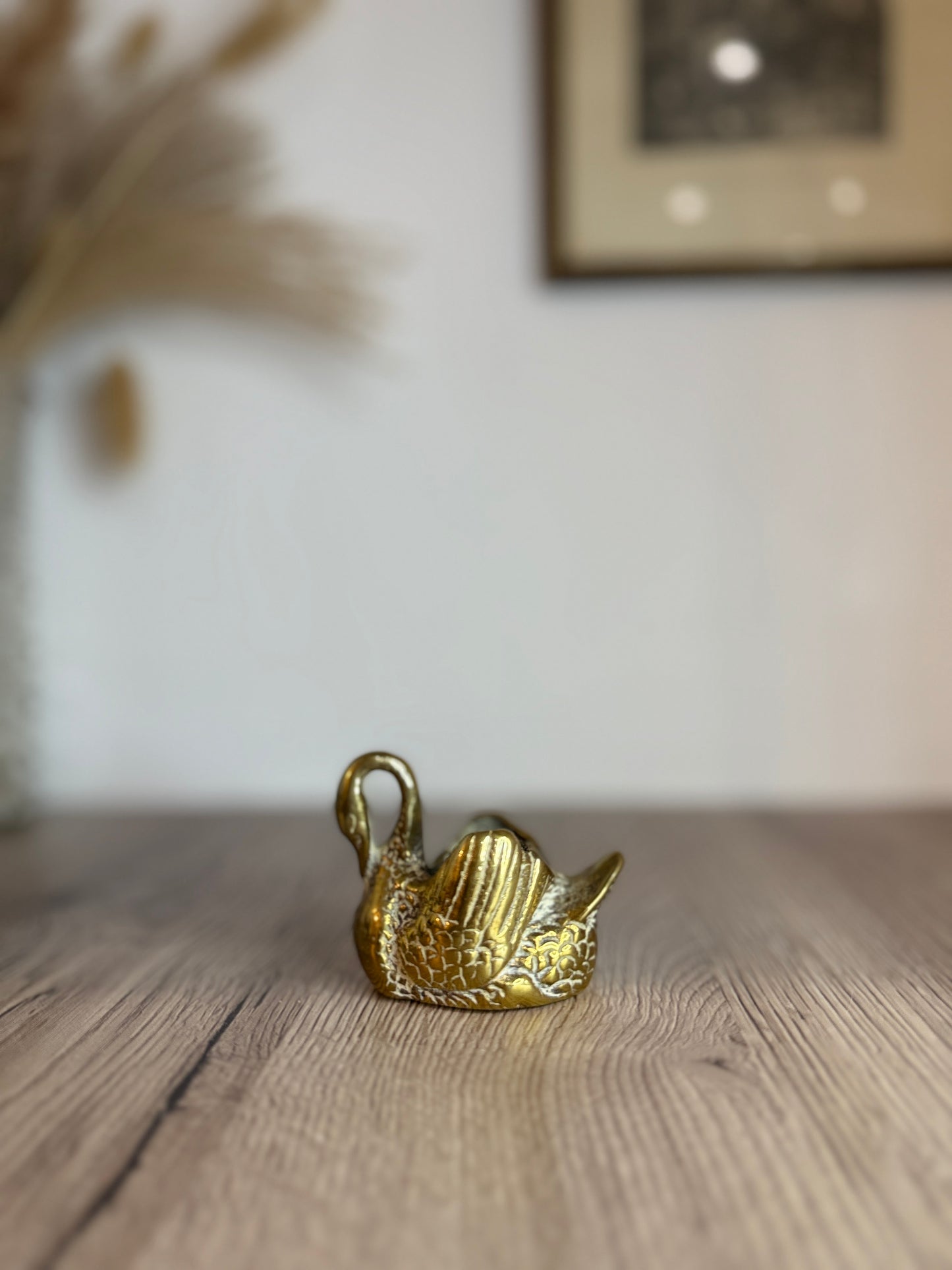 Brass Swan Pot