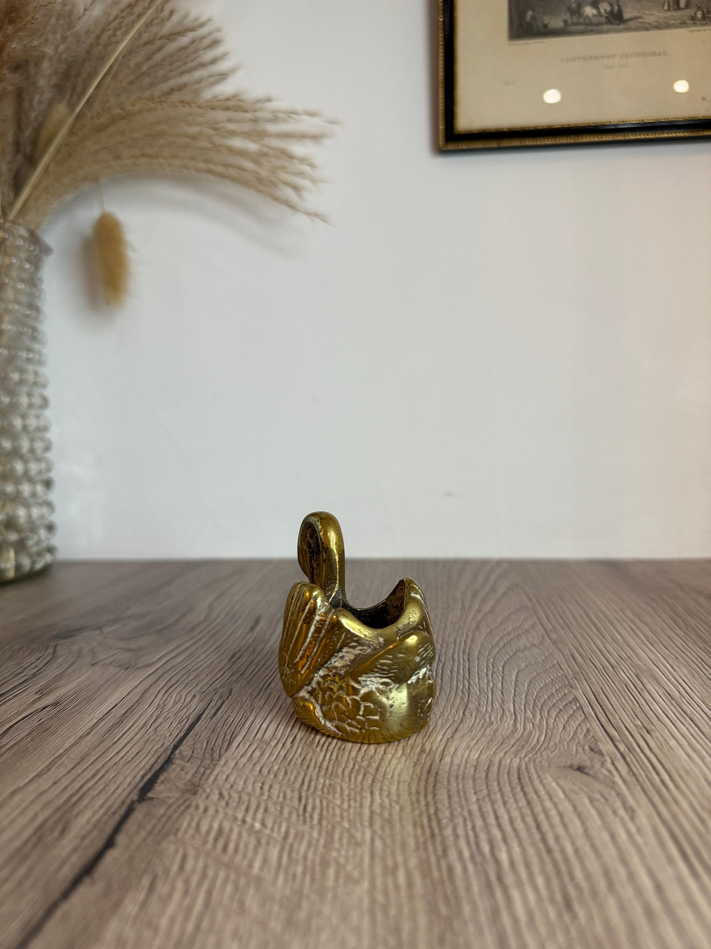 Brass Swan Pot