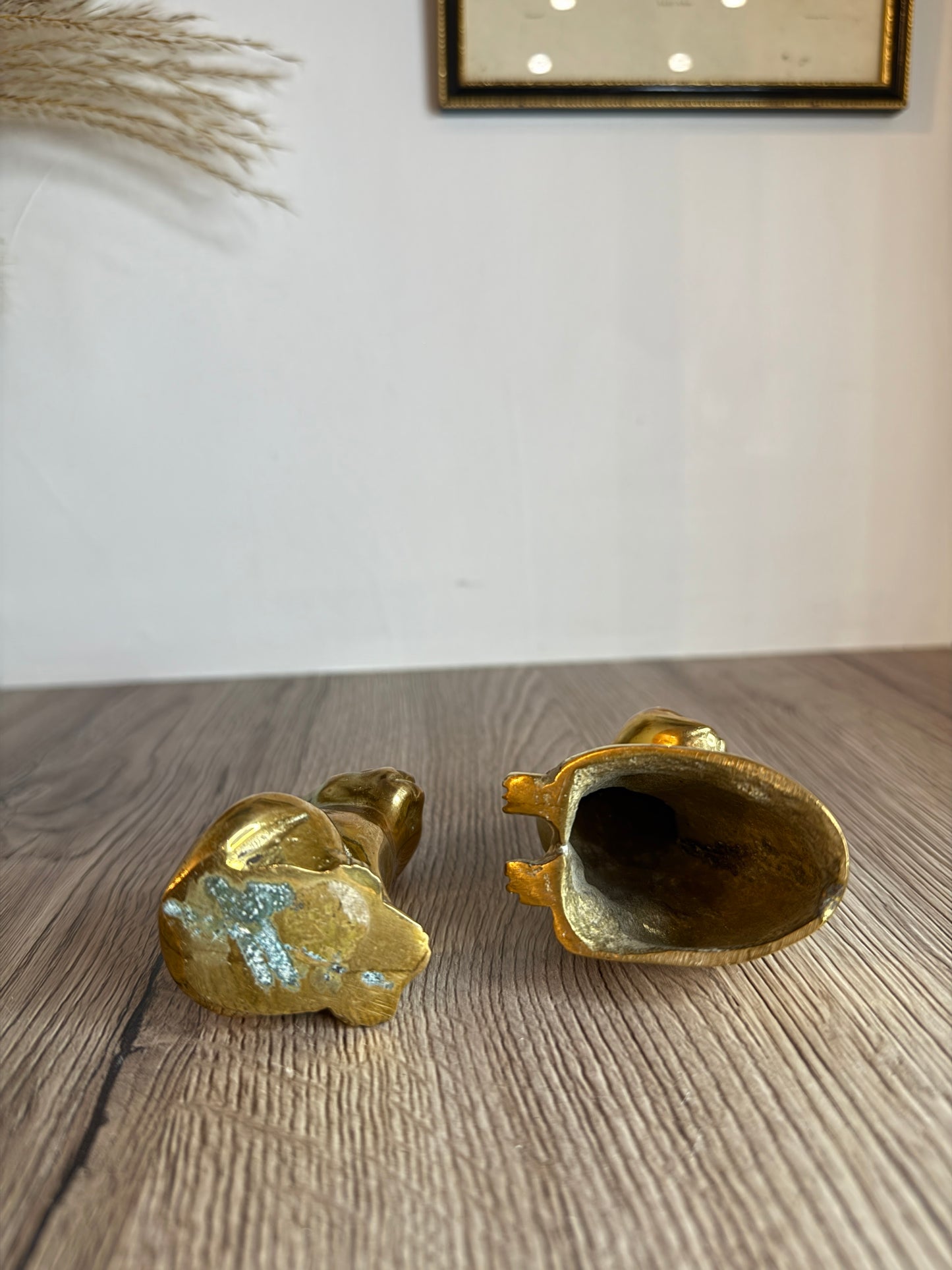 Pair of Brass Sitting Cats
