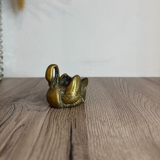 Brass Swan Pot