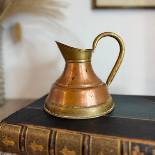 Copper and Brass Vintage Jug