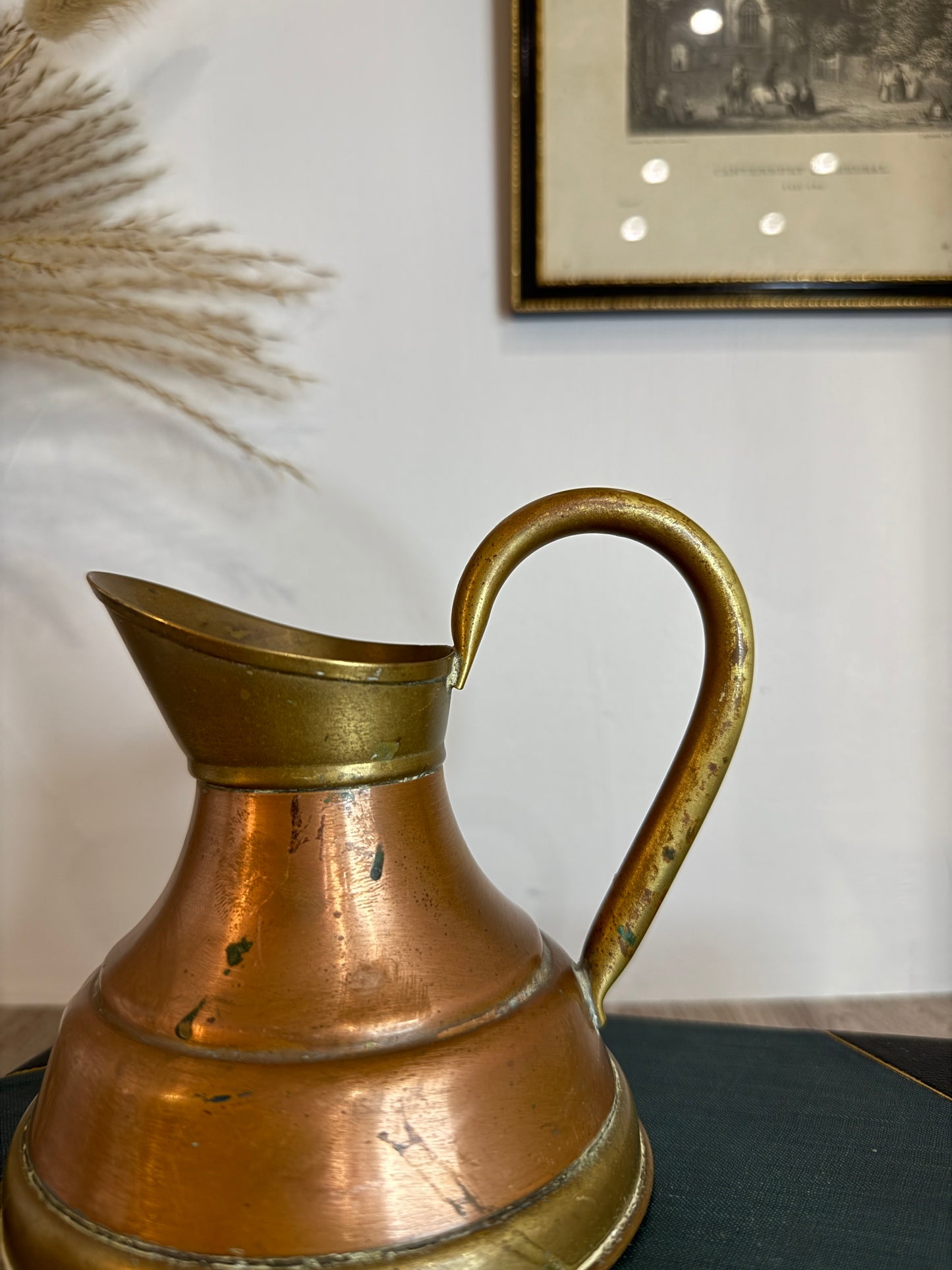 Copper and Brass Vintage Jug