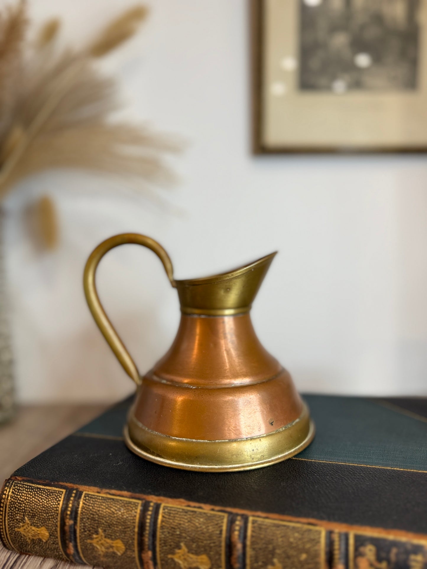 Copper and Brass Vintage Jug