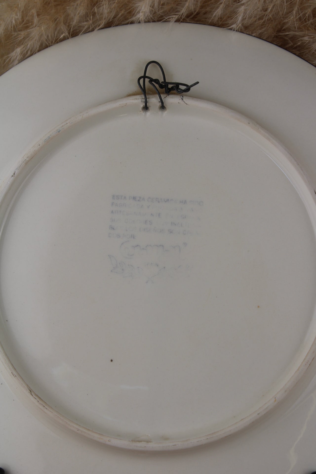 Blue and White Floral Hanging Plate