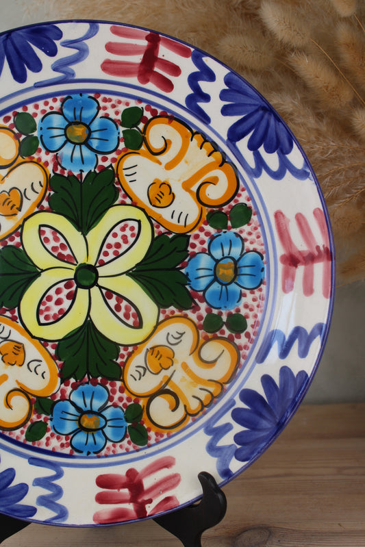 Colourful Floral Spanish Hanging Plate