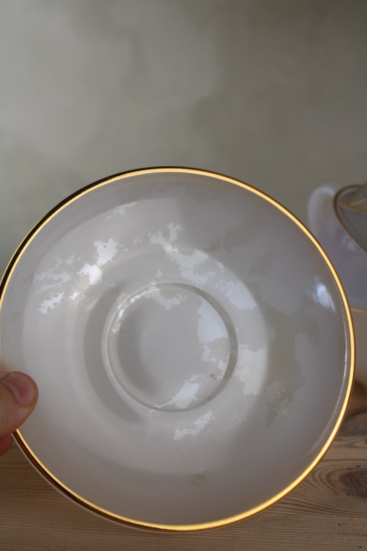 Set of 6 Arcopal Teacups and Saucers