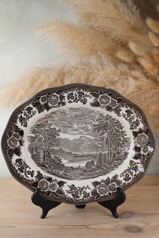 Brown Enoch Wedgwood ‘Lochs of Scotland’ Platter