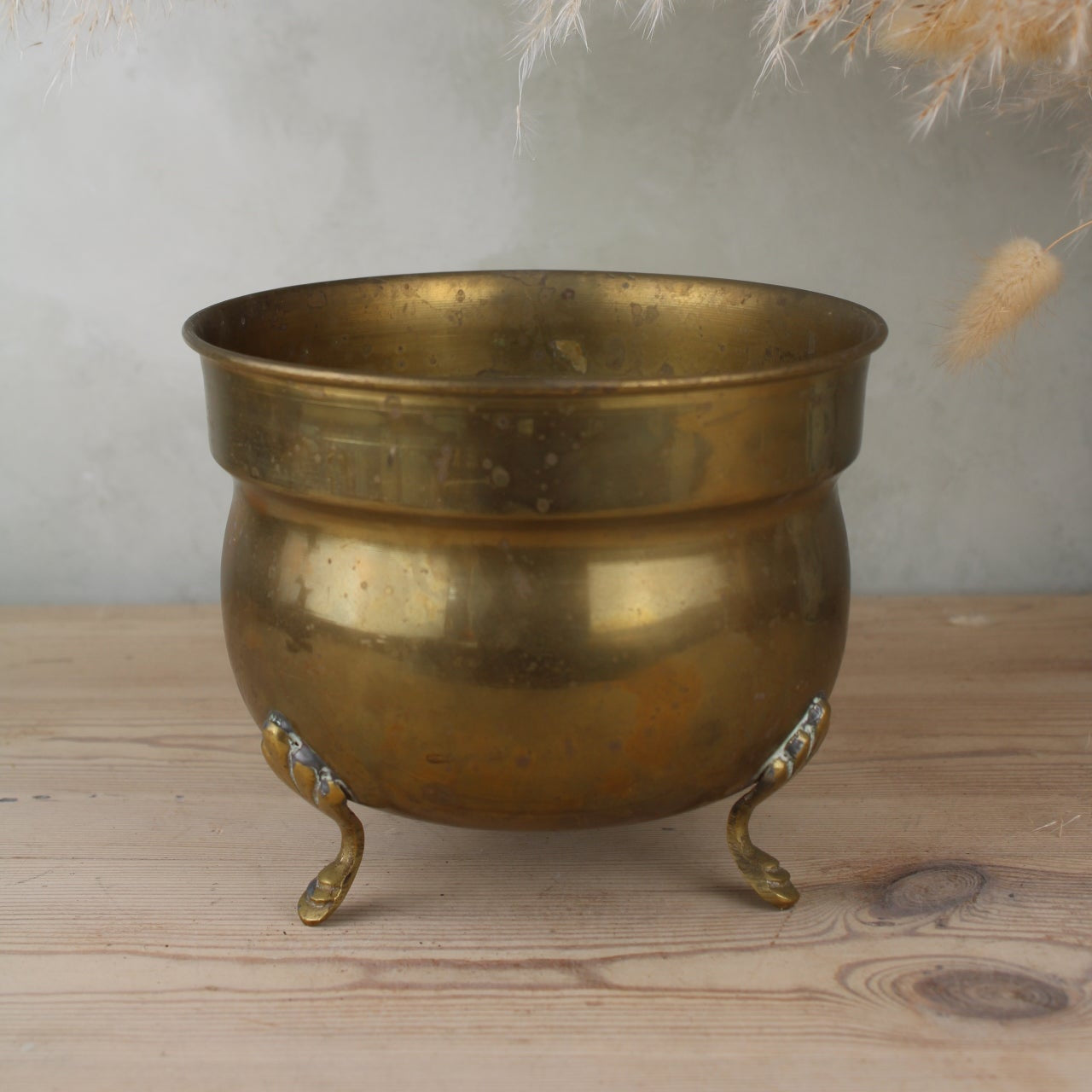 Brass Plant Pot with Feet