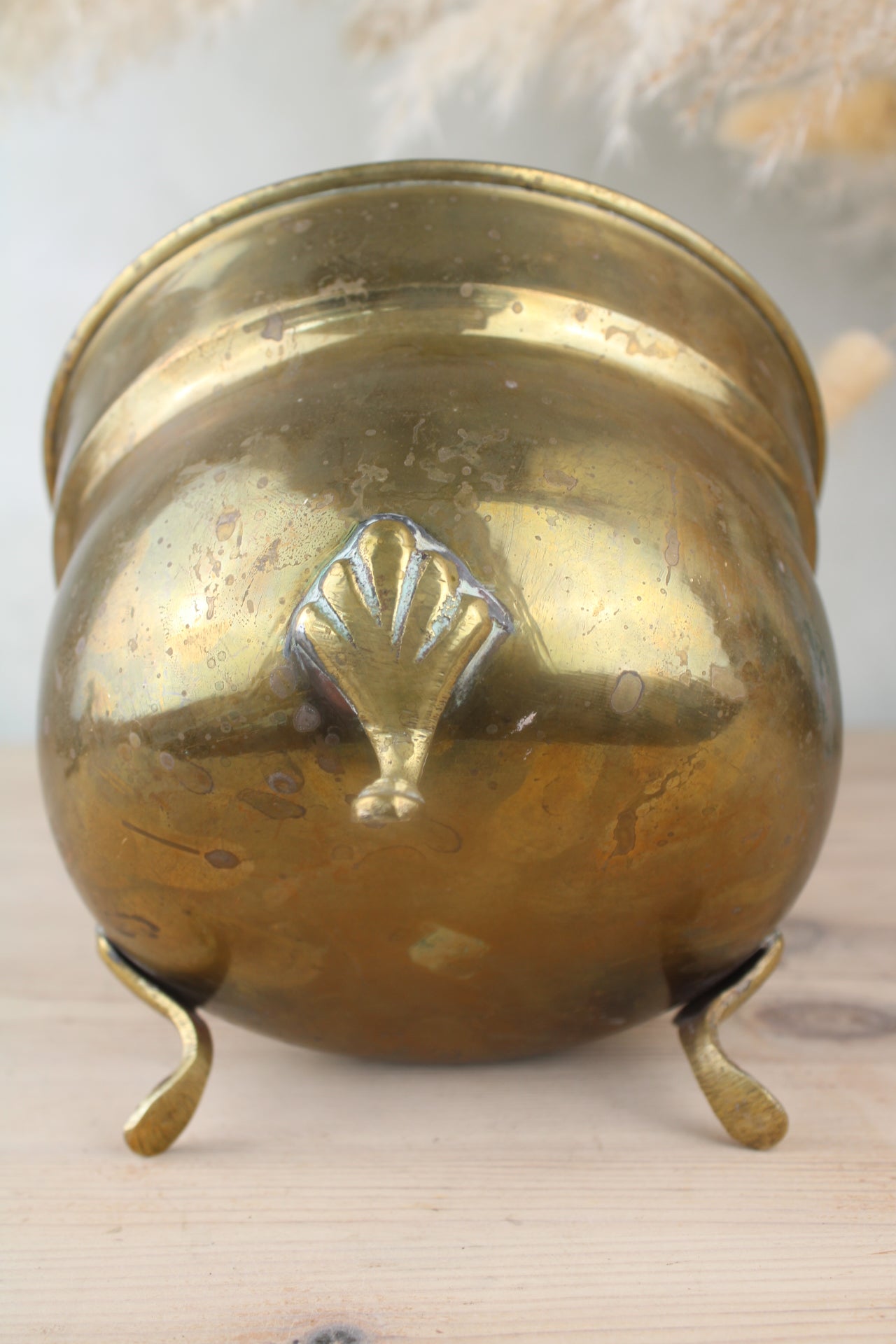 Brass Plant Pot with Feet