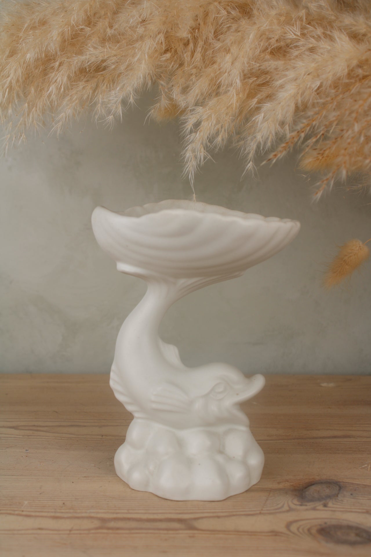 Dartmouth Pottery White Dolphin Standing Pot