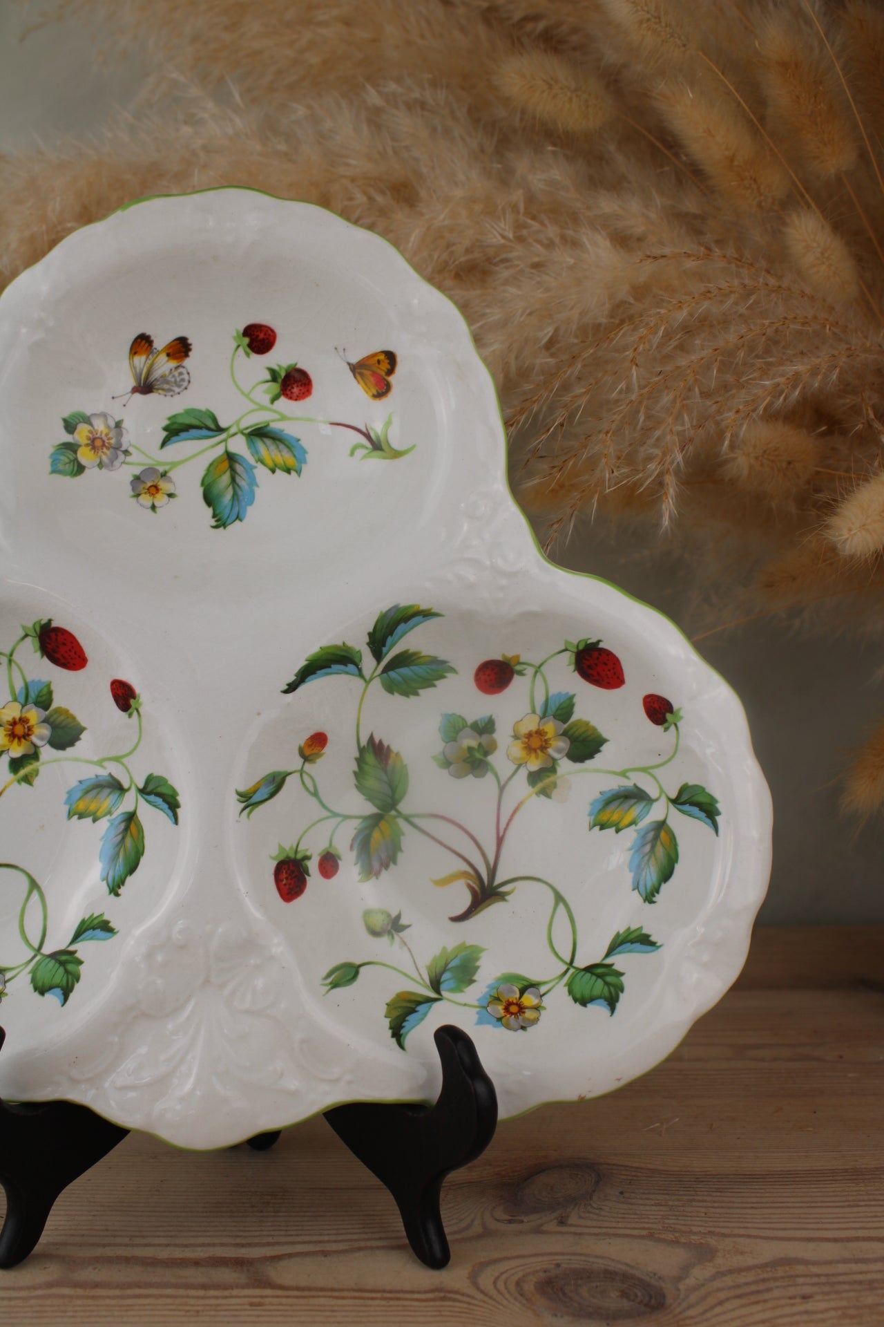 James Kent Wild Strawberry Trio Serving Plate