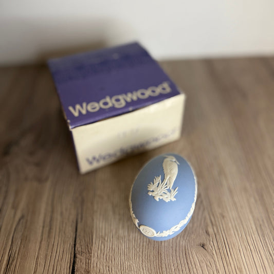 Wedgwood Blue Jasperware Egg 1978