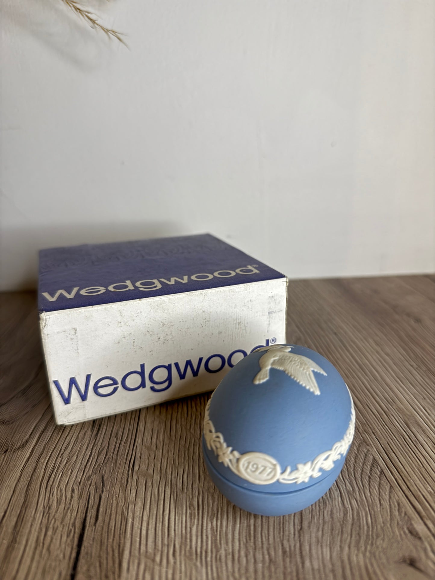 Wedgwood Blue Jasperware Egg 1977