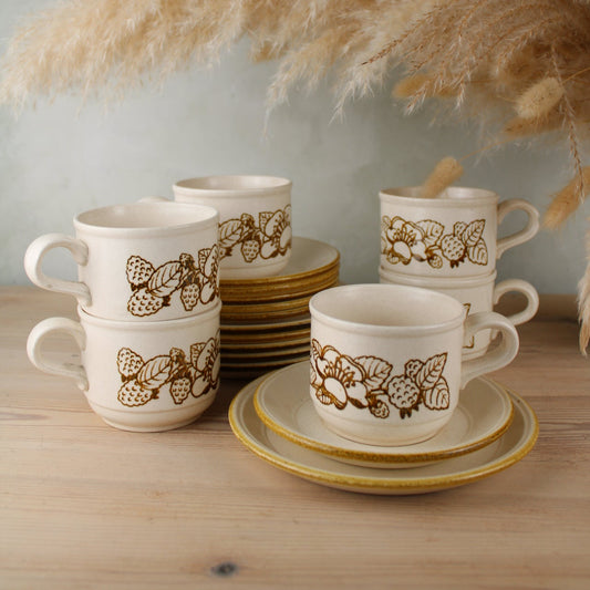 Set of 6 Kiln Craft Trios Teacup Set