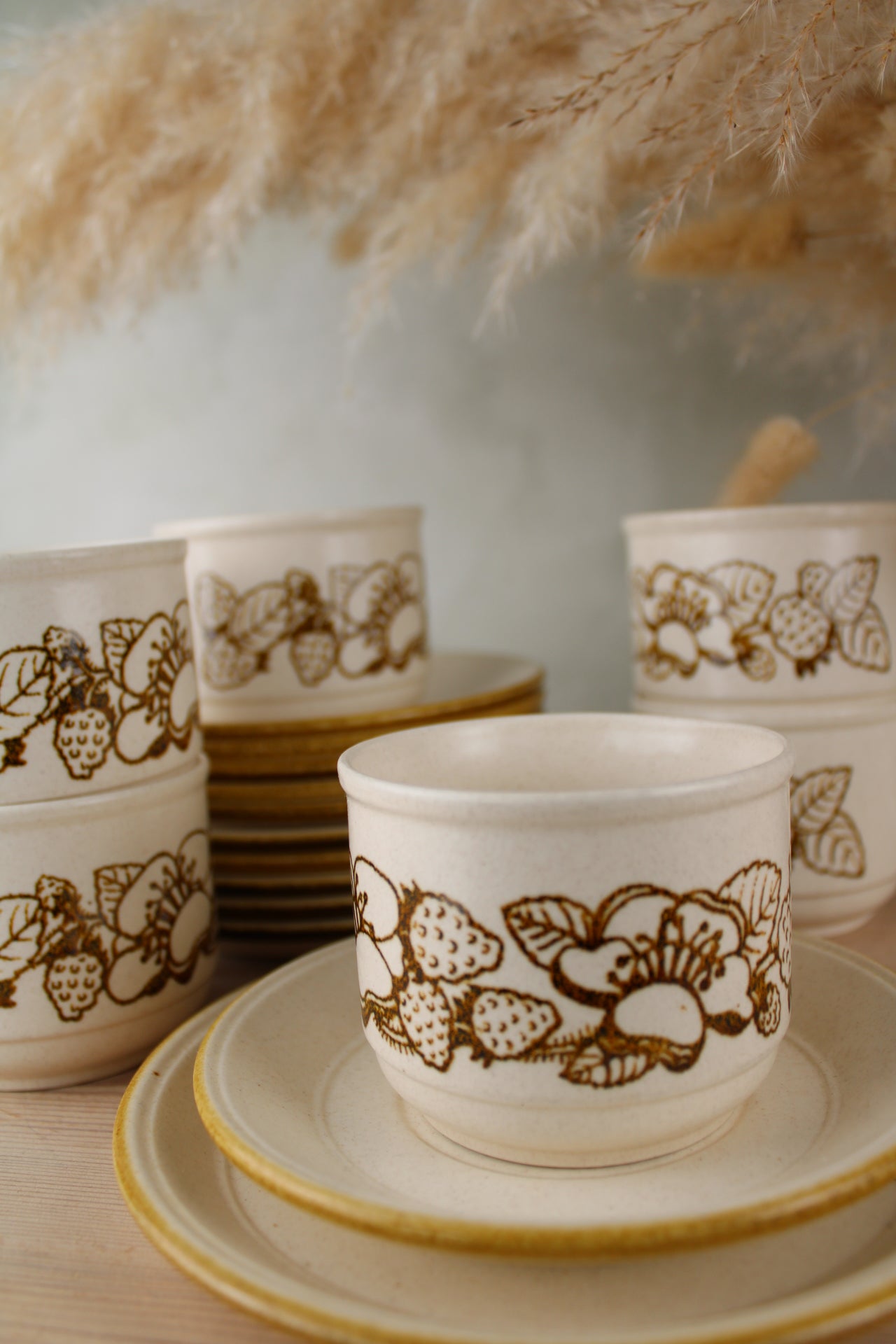 Set of 6 Kiln Craft Trios Teacup Set