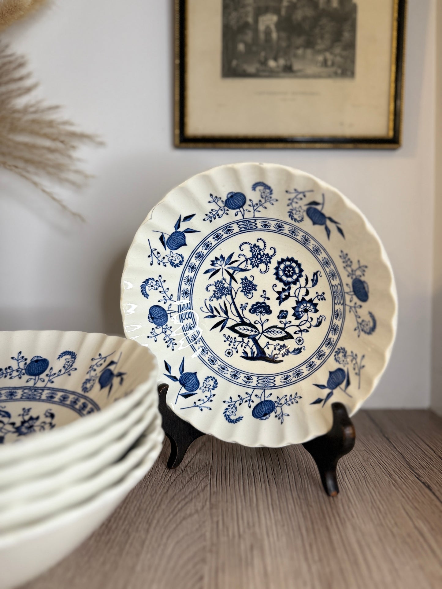 Set of 6 Blue Nordic Vintage Bowls