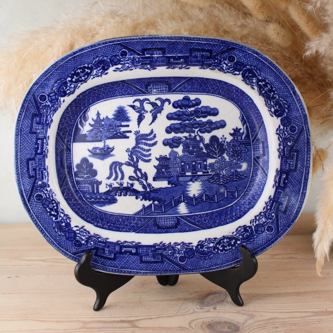 Small Old Willow Blue and White Platter