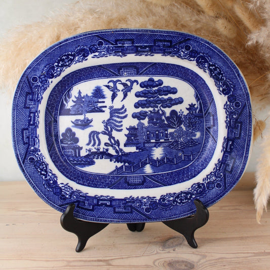 Small Old Willow Blue and White Platter