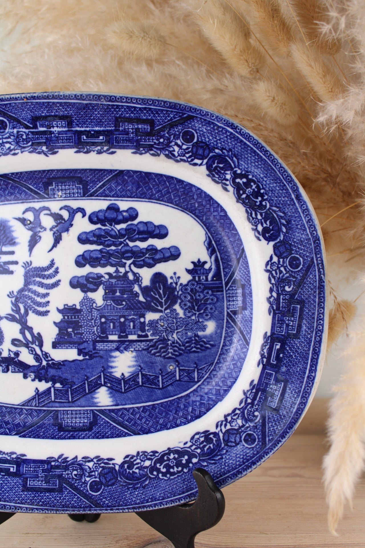 Small Old Willow Blue and White Platter