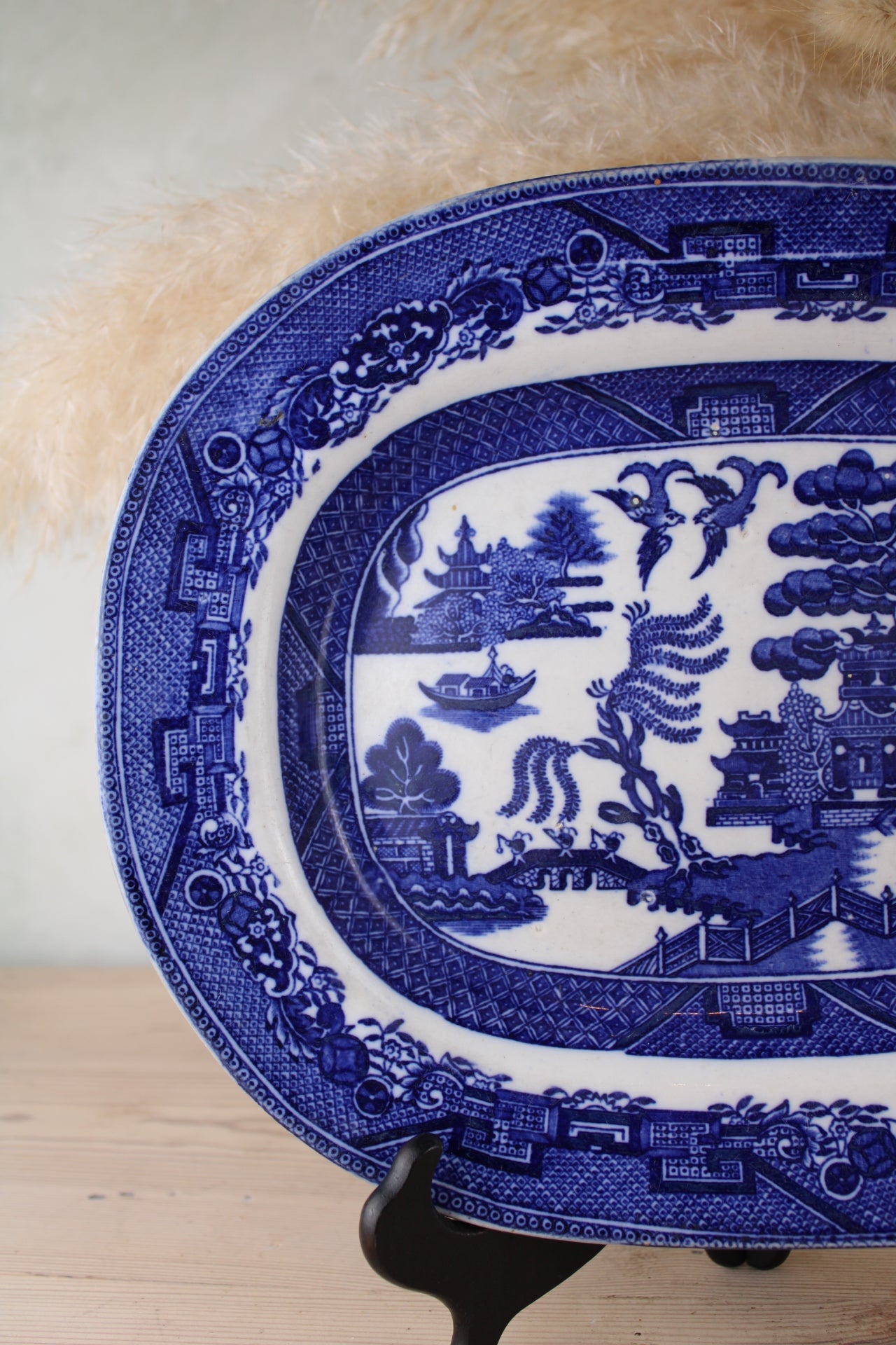 Small Old Willow Blue and White Platter
