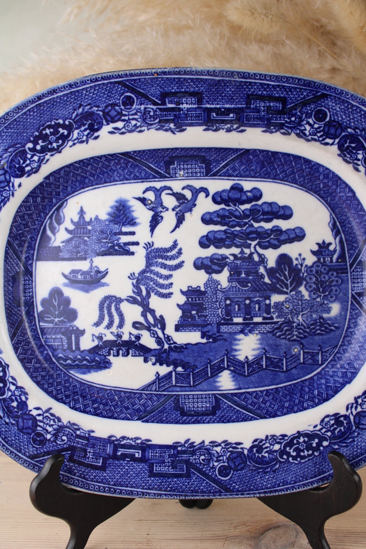 Small Old Willow Blue and White Platter